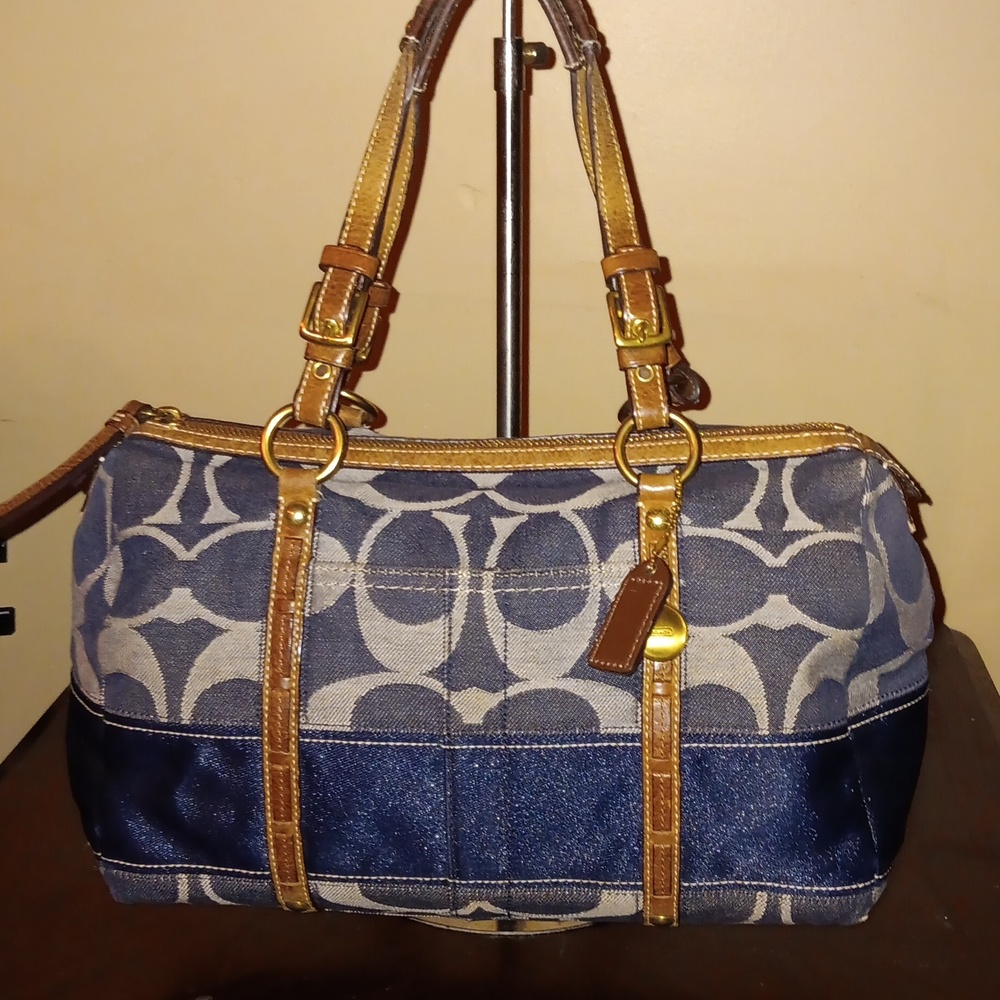 COACH EUC DENIM SATCHEL